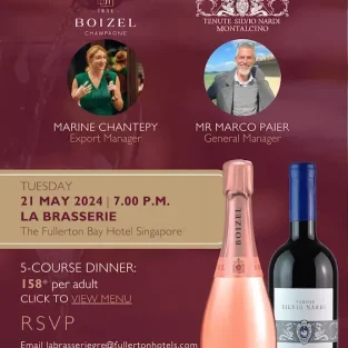 21 May - Wine Dinner at La Brasserie