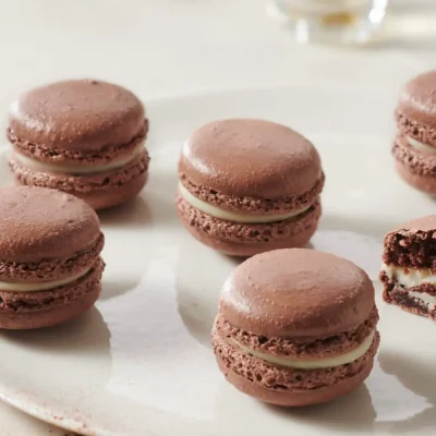 Macarons-Yuzu-coque-cacao
