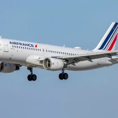 Luqa, Malta - July 5, 2021: Air France Airbus A320-214 (Reg.: F-GKXH) making the inaugural flight for the season to Malta.